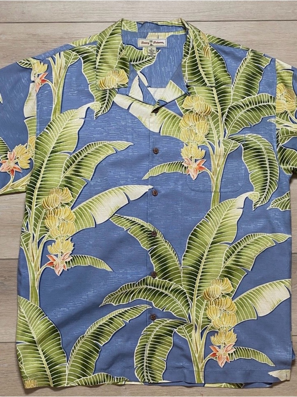 Men's Tommy Bahama Blue Hawaiian Floral Button-Up Shirt XL